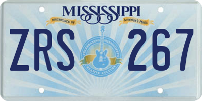MS license plate ZRS267
