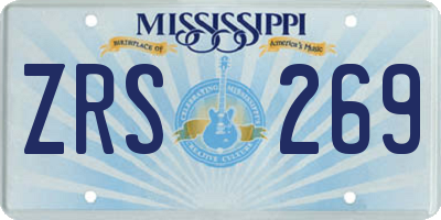 MS license plate ZRS269