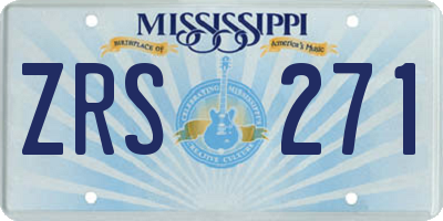 MS license plate ZRS271