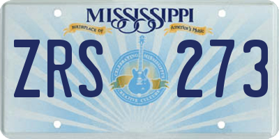 MS license plate ZRS273