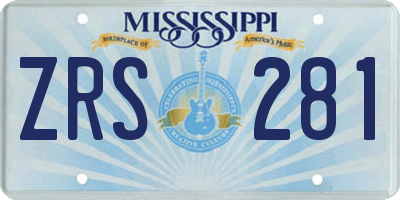 MS license plate ZRS281