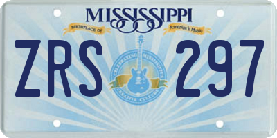 MS license plate ZRS297