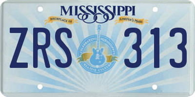 MS license plate ZRS313