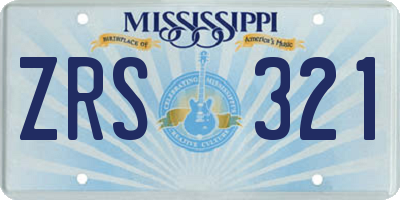 MS license plate ZRS321