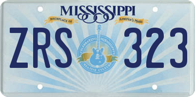 MS license plate ZRS323