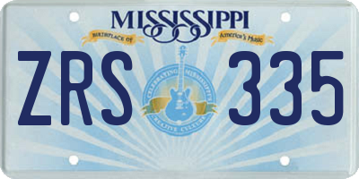 MS license plate ZRS335