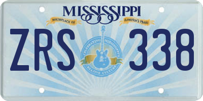 MS license plate ZRS338