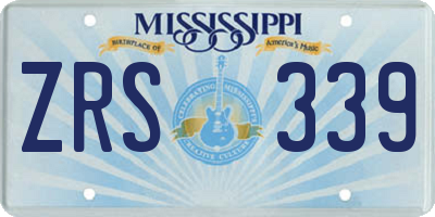 MS license plate ZRS339