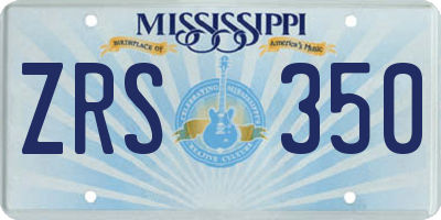 MS license plate ZRS350