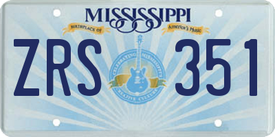 MS license plate ZRS351