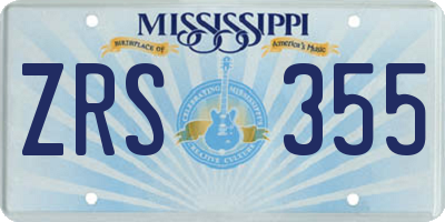 MS license plate ZRS355