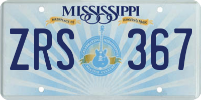 MS license plate ZRS367