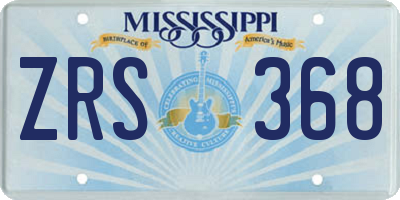 MS license plate ZRS368