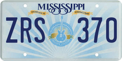 MS license plate ZRS370