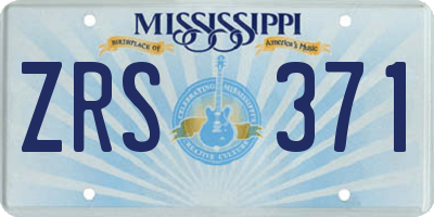 MS license plate ZRS371