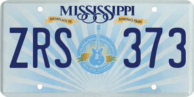 MS license plate ZRS373