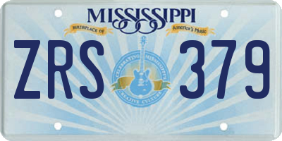 MS license plate ZRS379