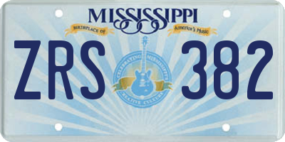 MS license plate ZRS382