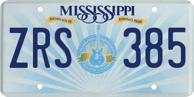 MS license plate ZRS385