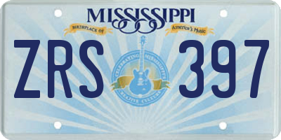 MS license plate ZRS397