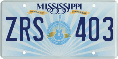 MS license plate ZRS403