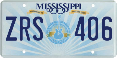 MS license plate ZRS406