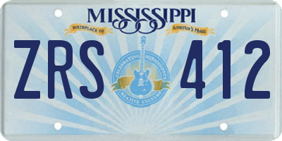 MS license plate ZRS412
