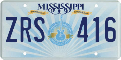 MS license plate ZRS416