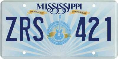 MS license plate ZRS421