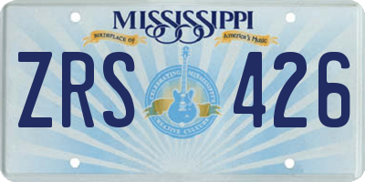 MS license plate ZRS426