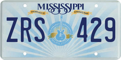MS license plate ZRS429