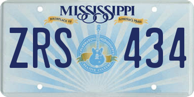 MS license plate ZRS434