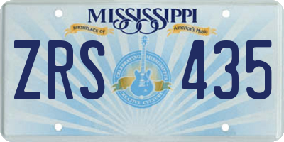 MS license plate ZRS435