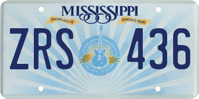 MS license plate ZRS436
