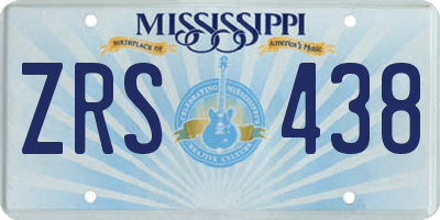MS license plate ZRS438