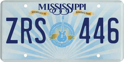 MS license plate ZRS446