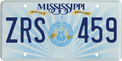 MS license plate ZRS459