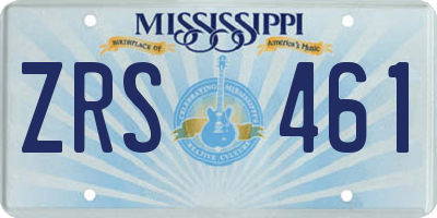 MS license plate ZRS461