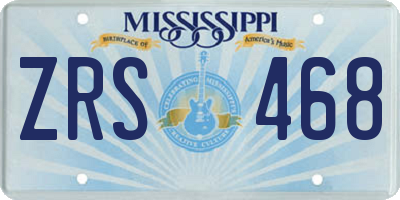 MS license plate ZRS468