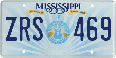 MS license plate ZRS469