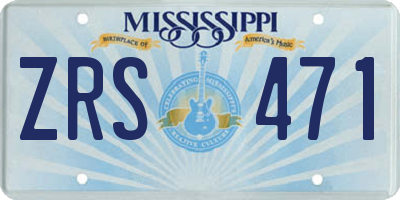 MS license plate ZRS471