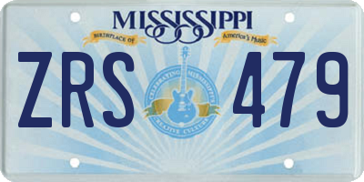MS license plate ZRS479