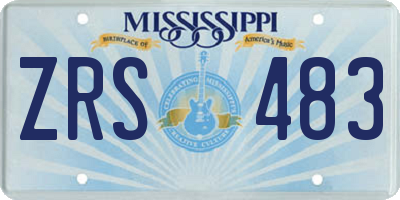 MS license plate ZRS483