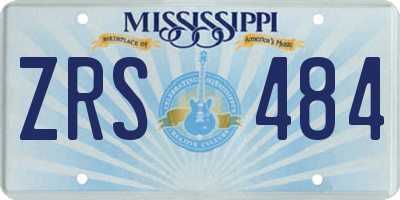 MS license plate ZRS484