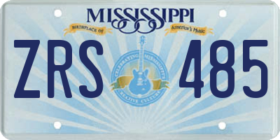 MS license plate ZRS485