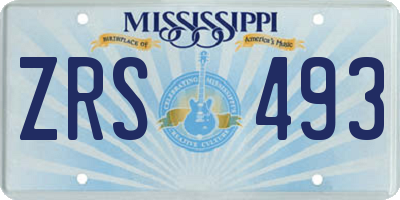 MS license plate ZRS493