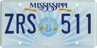 MS license plate ZRS511