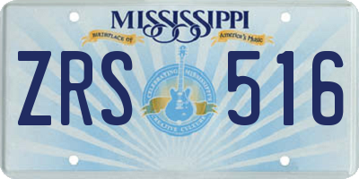 MS license plate ZRS516