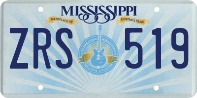 MS license plate ZRS519