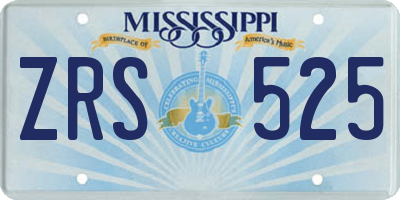 MS license plate ZRS525
